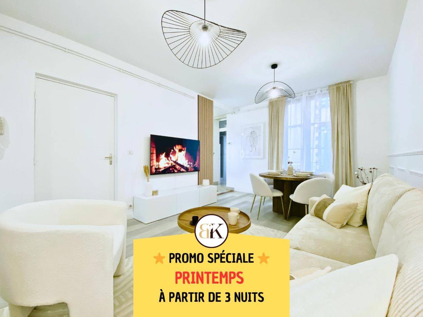Le Subtil - Best Keys - Elegance & Confort - 2 Chambres Separees - Lit Queen Size - Smart Tv Netflix - Entre Gare & Centre Ville - A 1H De Paris - Wifi Fibre - Check-In Autonome ซ็องส์ ภายนอก รูปภาพ